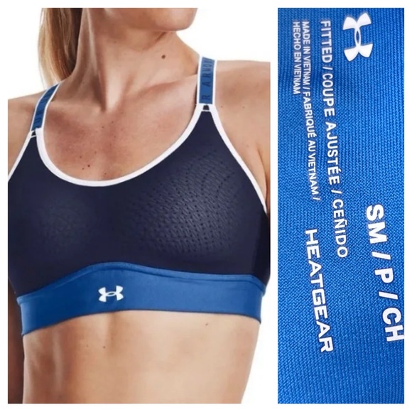 Under Armour Other - Under Armour S Women's Navy and White Sports Bra Athletic EUC Sports Workout